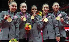 US Women's Gymnastics Gold Medal Team at the 2012 London Olympics