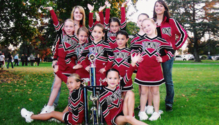 Cheer Team with Trophy