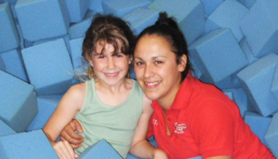Girl and Teacher in Pit